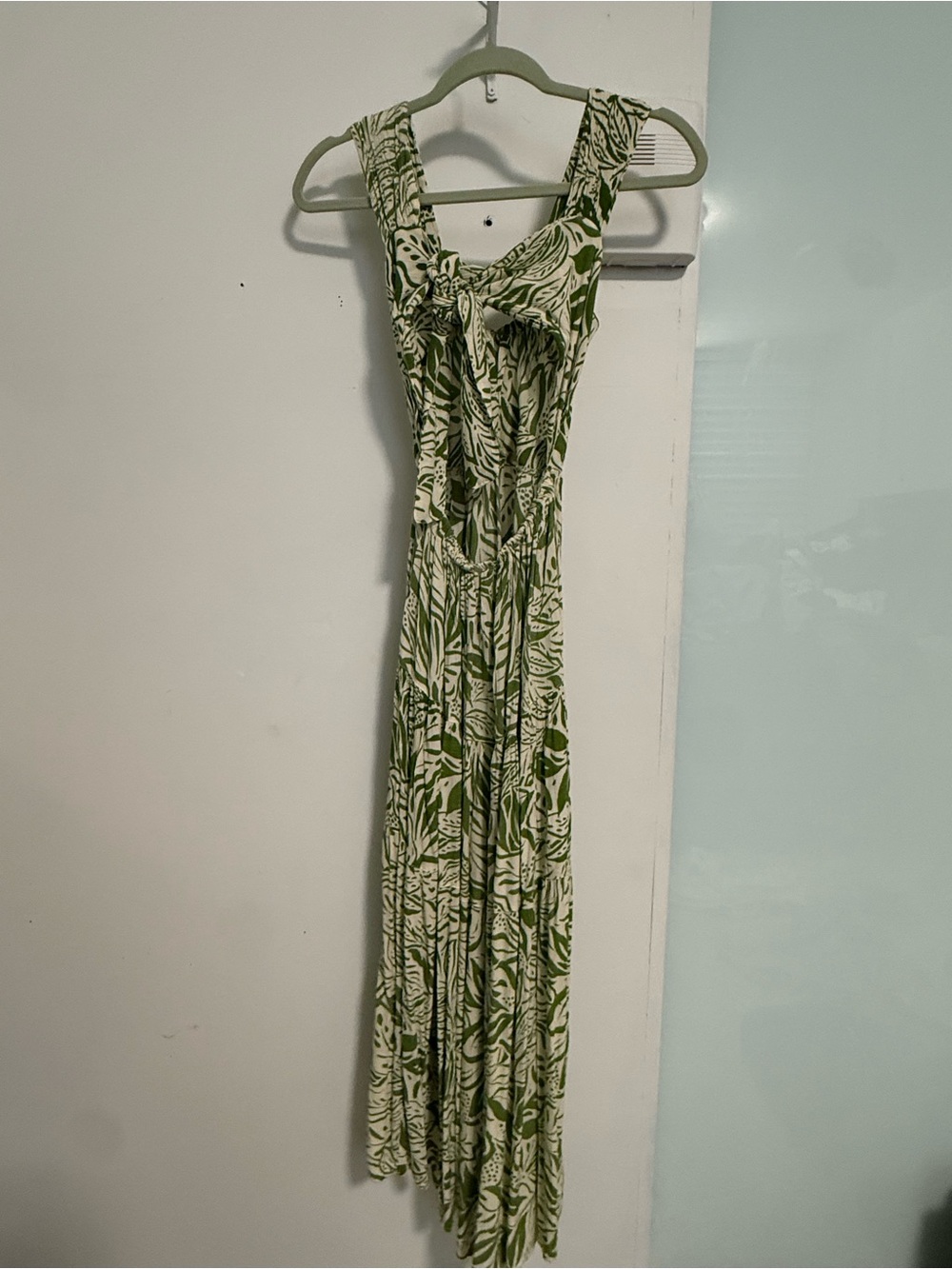 Angie Green and Cream Printed Maxi Dress - Picture 3 of 5